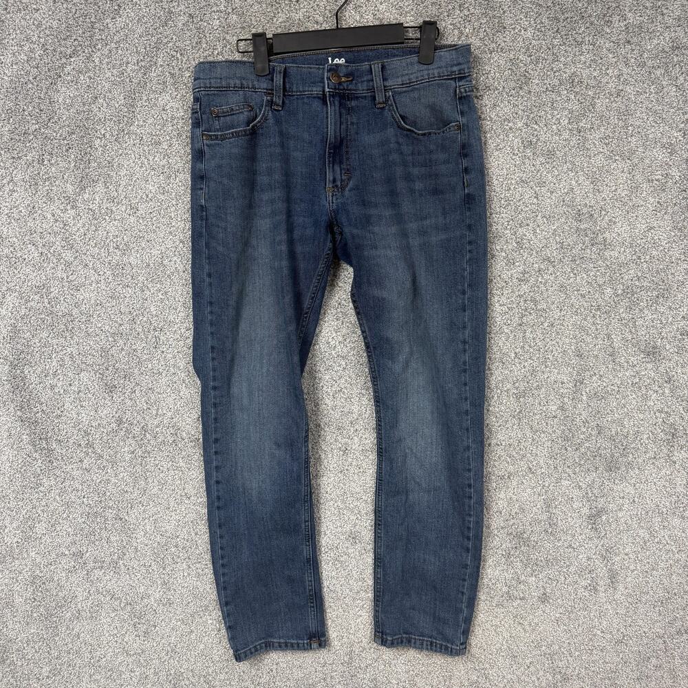 Lee Riders Skinny Jeans Mens 31x28 Blue Mid Wash Stretch Denim Normcore Casual